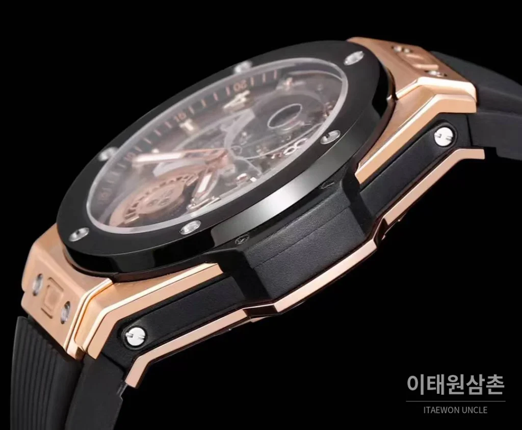 위블로 빅뱅 유니코 블랙세라믹 스켈레톤 투르비옹 수동 45mm