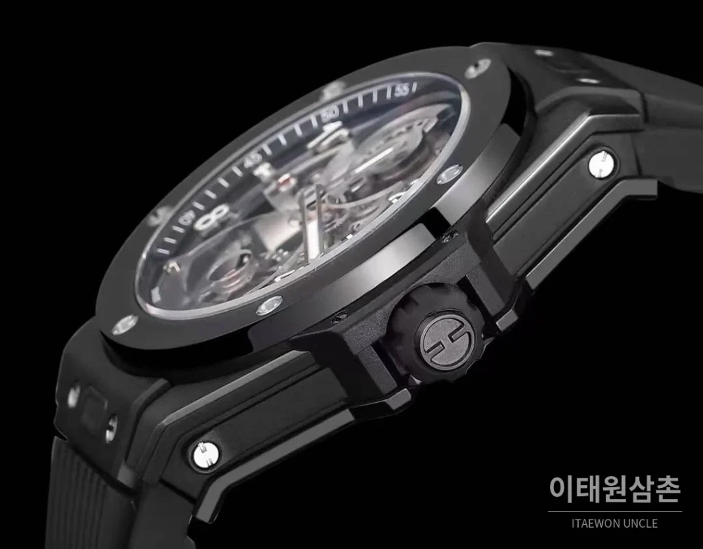 위블로 빅뱅 유니코 블랙세라믹 스켈레톤 투르비옹 수동 45mm (2)