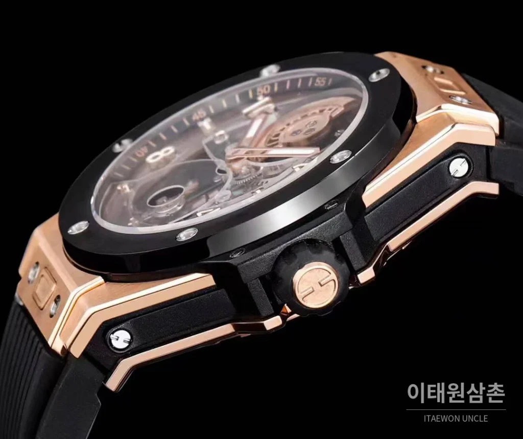 위블로 빅뱅 유니코 블랙세라믹 스켈레톤 투르비옹 수동 45mm