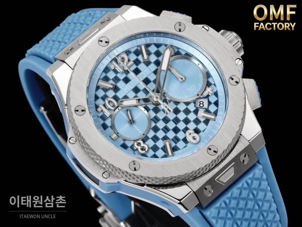 위블로 빅뱅 유니코 카본블루 크로노그래프 오토매틱 43mm