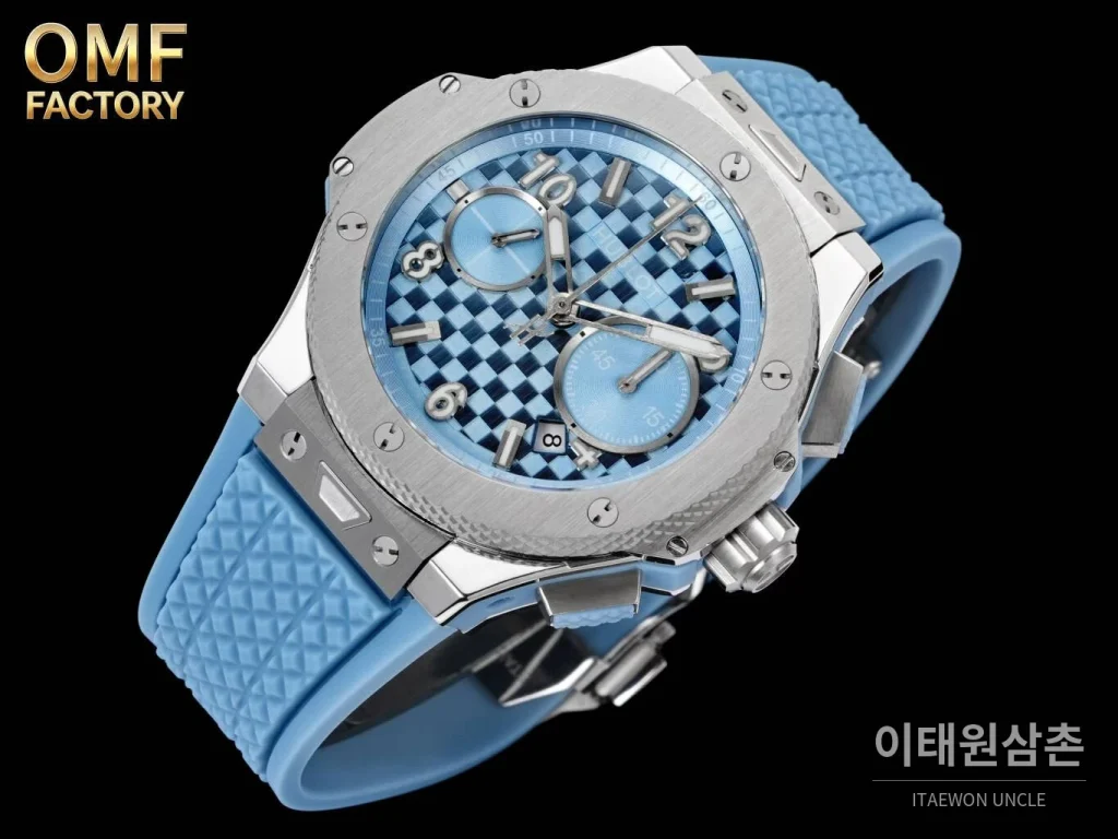위블로 빅뱅 유니코 카본블루 크로노그래프 오토매틱 43mm
