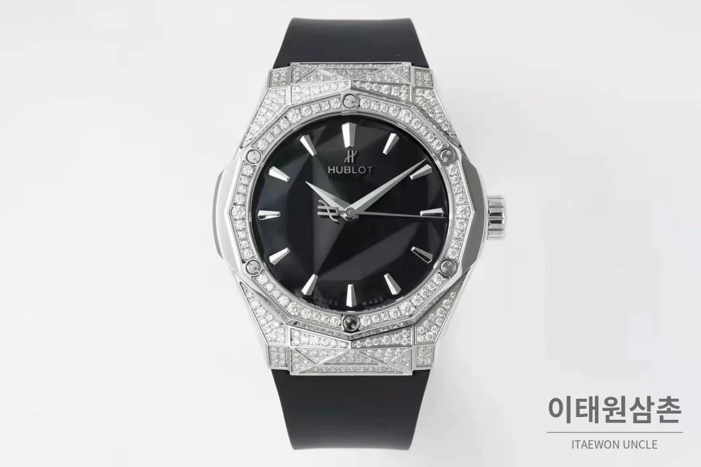 위블로 클래식 퓨전 오를린스키 스켈레톤 컷 다이얼 오토매틱 40mm 실버 / 블랙 블랙 러버 스트랩