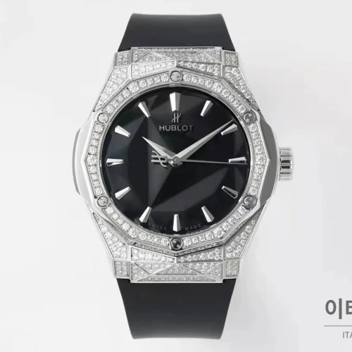 위블로 클래식 퓨전 오를린스키 스켈레톤 컷 다이얼 오토매틱 40mm 실버 / 블랙 (2) 위블로 클래식 퓨전 오를린스키 스켈레톤 컷 다이얼 오토매틱 40mm 실버 / 블랙 블랙 러버 스트랩
