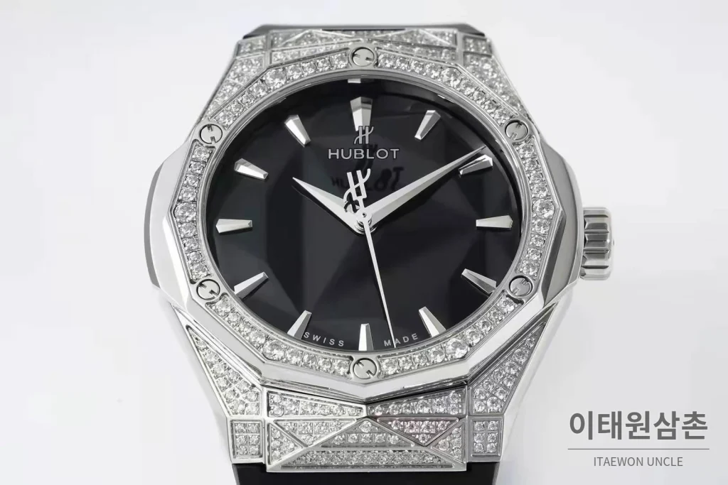 위블로 클래식 퓨전 오를린스키 스켈레톤 컷 다이얼 오토매틱 40mm 실버 / 블랙 블랙 러버 스트랩