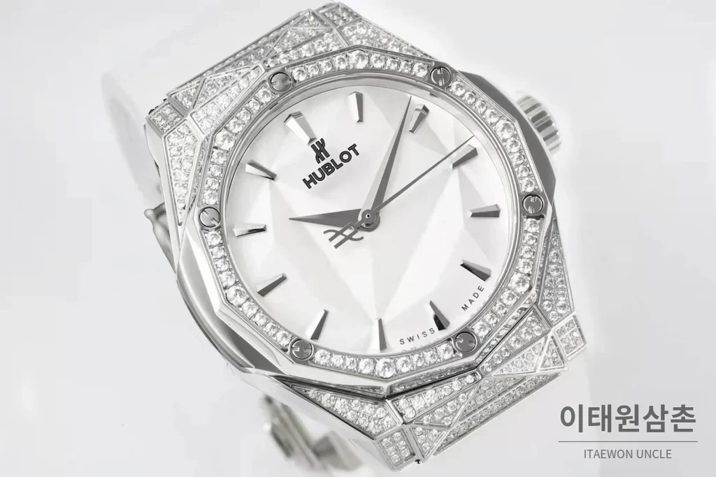 위블로 클래식 퓨전 오를린스키 스켈레톤 컷 다이얼 오토매틱 40mm 실버 / 블랙 화이트 러버 스트랩
