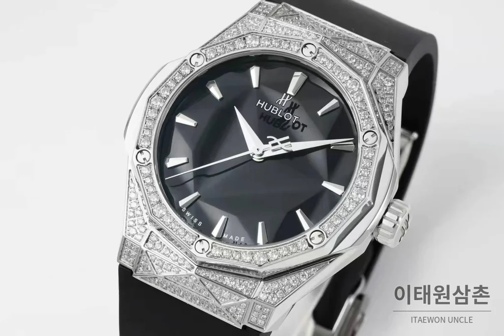 위블로 클래식 퓨전 오를린스키 스켈레톤 컷 다이얼 오토매틱 40mm 실버 / 블랙 블랙 러버 스트랩