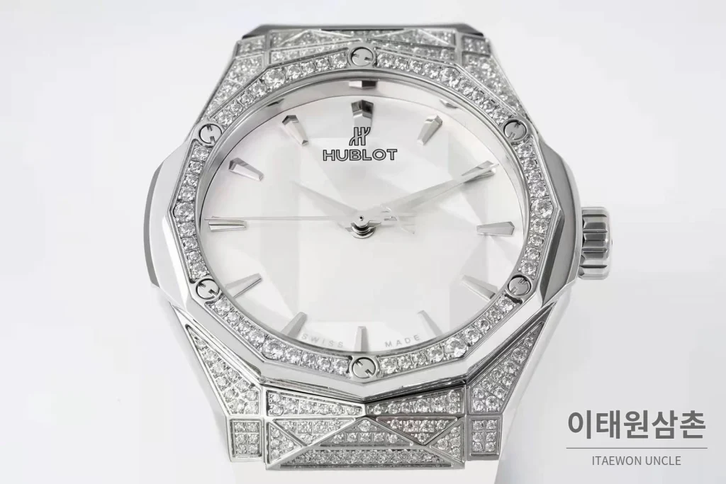 위블로 클래식 퓨전 오를린스키 스켈레톤 컷 다이얼 오토매틱 40mm 실버 / 블랙 화이트 러버 스트랩