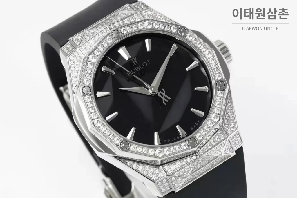 위블로 클래식 퓨전 오를린스키 스켈레톤 컷 다이얼 오토매틱 40mm 실버 / 블랙 블랙 러버 스트랩