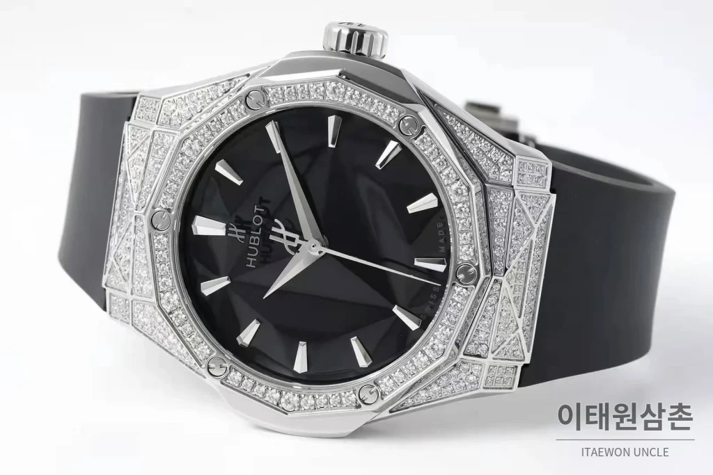 위블로 클래식 퓨전 오를린스키 스켈레톤 컷 다이얼 오토매틱 40mm 실버 / 블랙 블랙 러버 스트랩