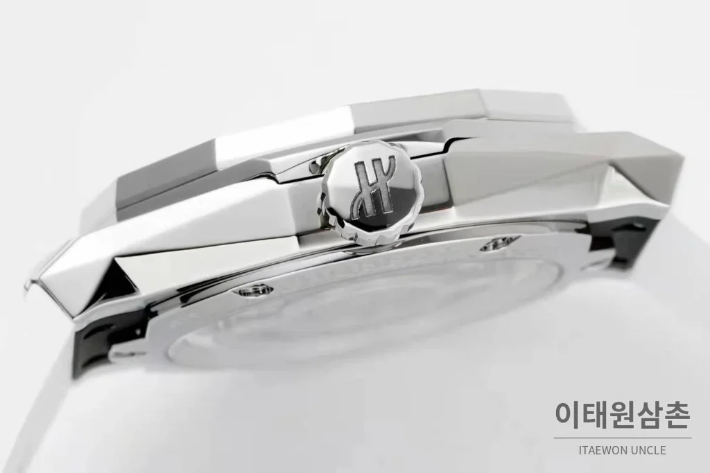 위블로 클래식 퓨전 오를린스키 스켈레톤 컷 다이얼 오토매틱 40mm 실버 / 블랙 화이트 러버 스트랩