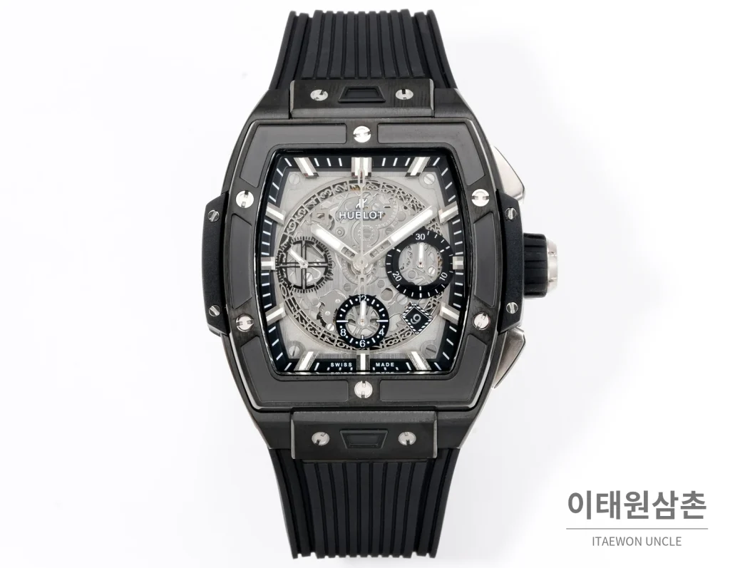 위블로 스피릿 오브 빅뱅 티타늄 스켈레톤 크로노그래프 오토매틱 42mm
