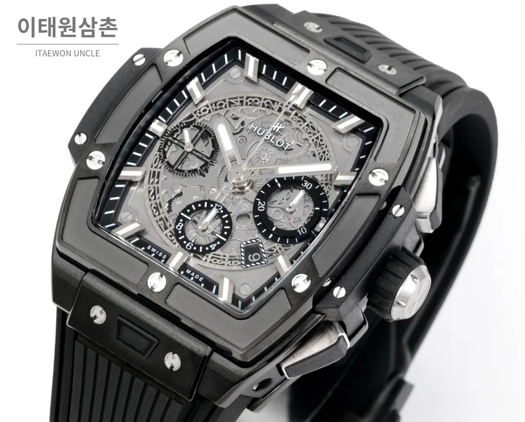 위블로 스피릿 오브 빅뱅 티타늄 스켈레톤 크로노그래프 오토매틱 42mm
