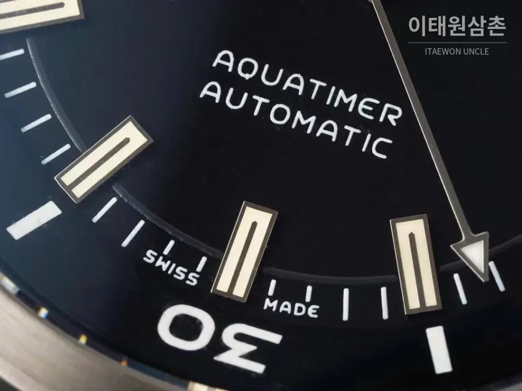 IWC 아쿠아타이머 쿠스토 스페셜 블루 다이얼 다이버 오토매틱 44mm (2)