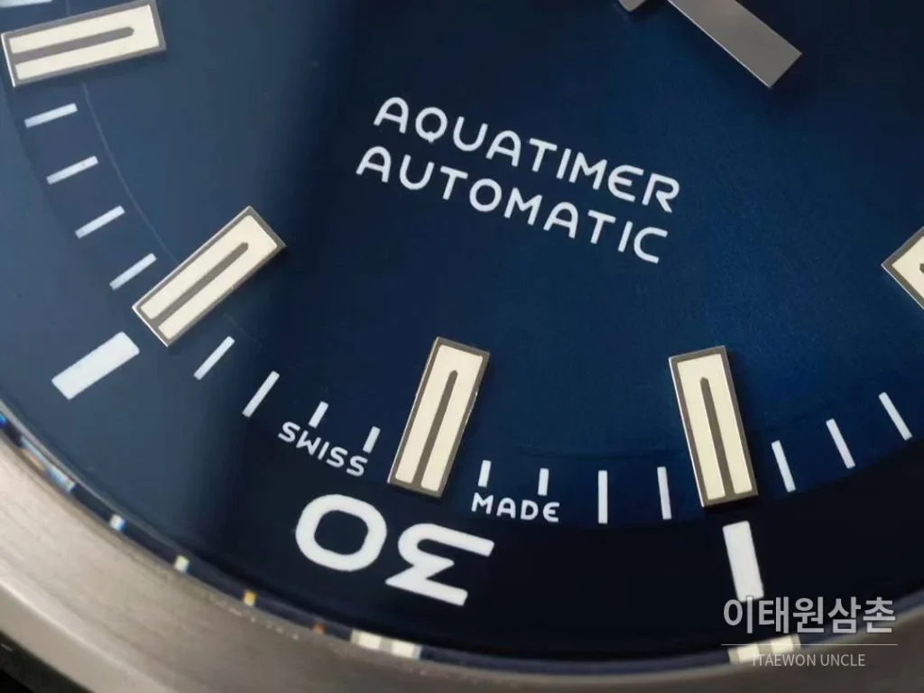 IWC 아쿠아타이머 쿠스토 스페셜 블루 다이얼 다이버 오토매틱 44mm