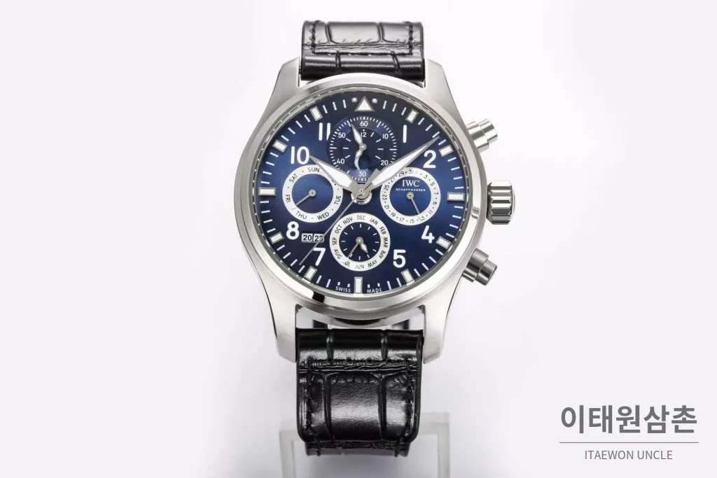 IWC 빅파일럿 퍼페추얼 캘린더 “어린왕자” 블루다이얼 오토매틱 42mm