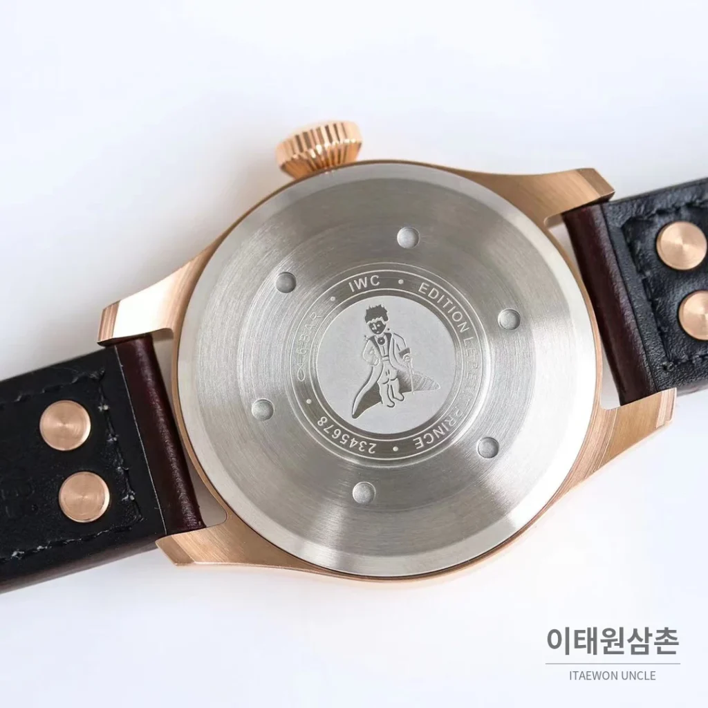 IWC 빅파일럿 퍼페추얼 캘린더 스틸 오토매틱 41mm IW503605 네이비 다이얼 브라운 가죽 스트랩