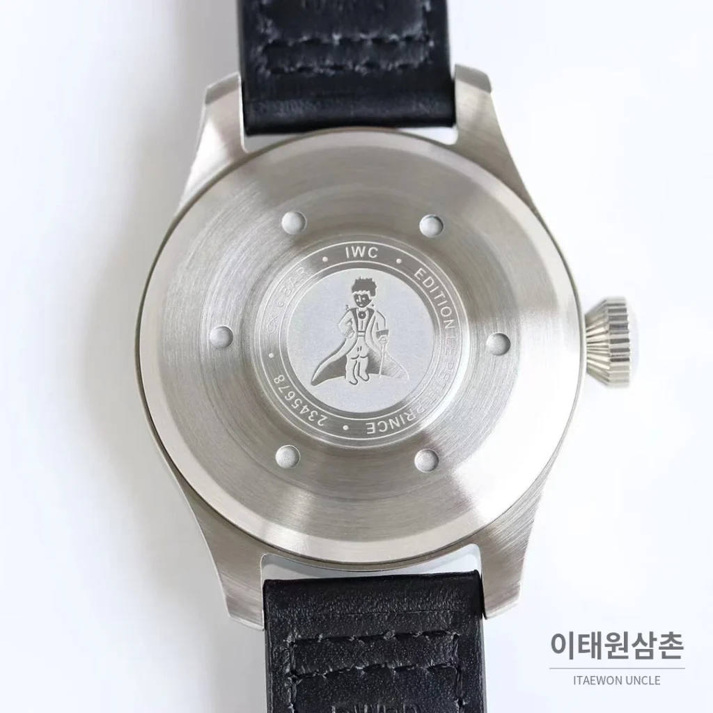 IWC 빅파일럿 퍼페추얼 캘린더 스틸 오토매틱 41mm IW503605 화이트 다이얼 블랙 가죽 스트랩
