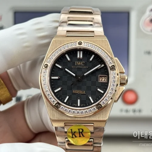 IWC 인제니어 오토매틱 35 다이아몬드베젤 스틸 브레이슬릿 35.1mm 블랙 다이얼 IWC 인제니어 오토매틱 35 다이아몬드베젤 스틸 브레이슬릿 35.1mm 블랙 다이얼