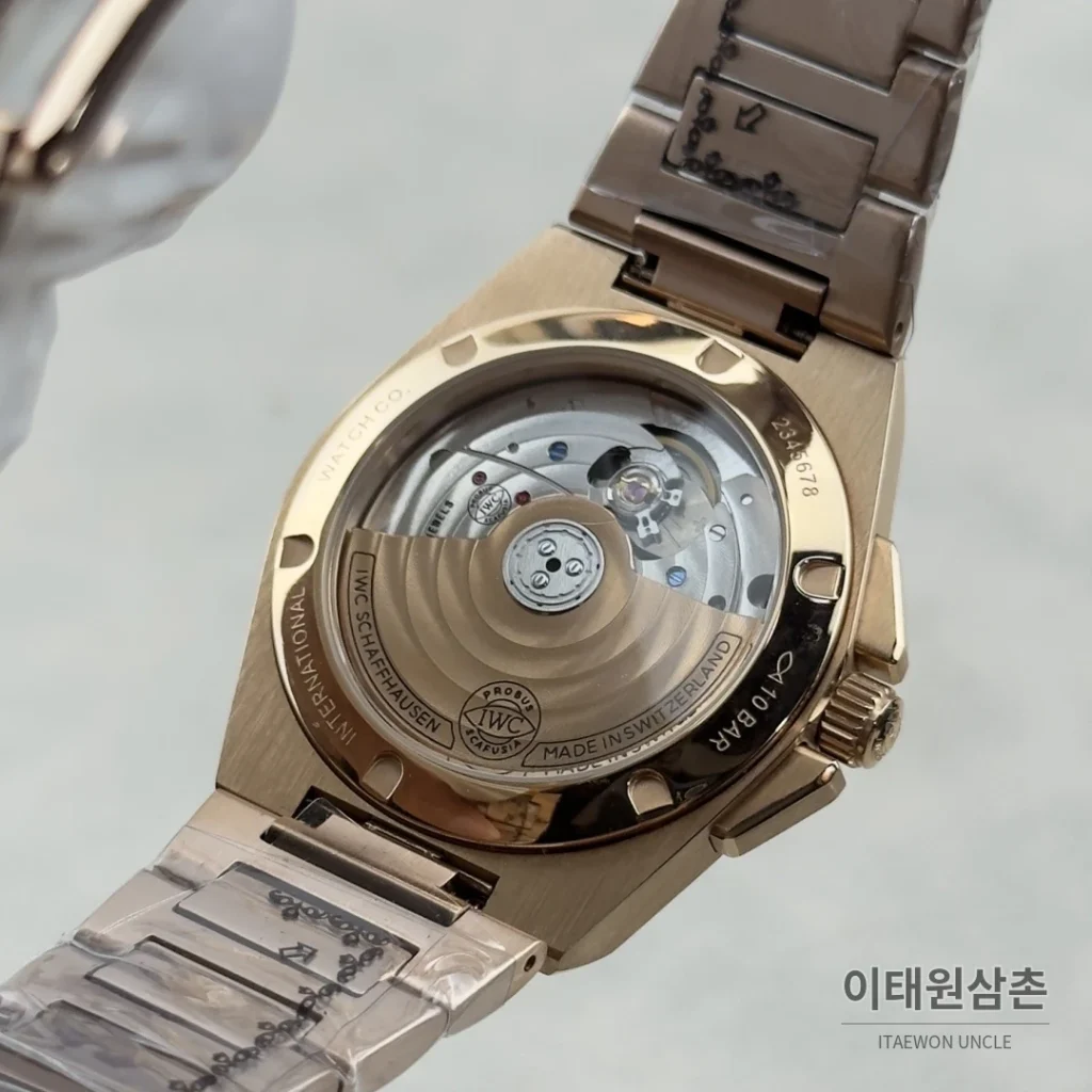 IWC 인제니어 오토매틱 35 다이아몬드베젤 스틸 브레이슬릿 35.1mm 로즈골드 다이얼