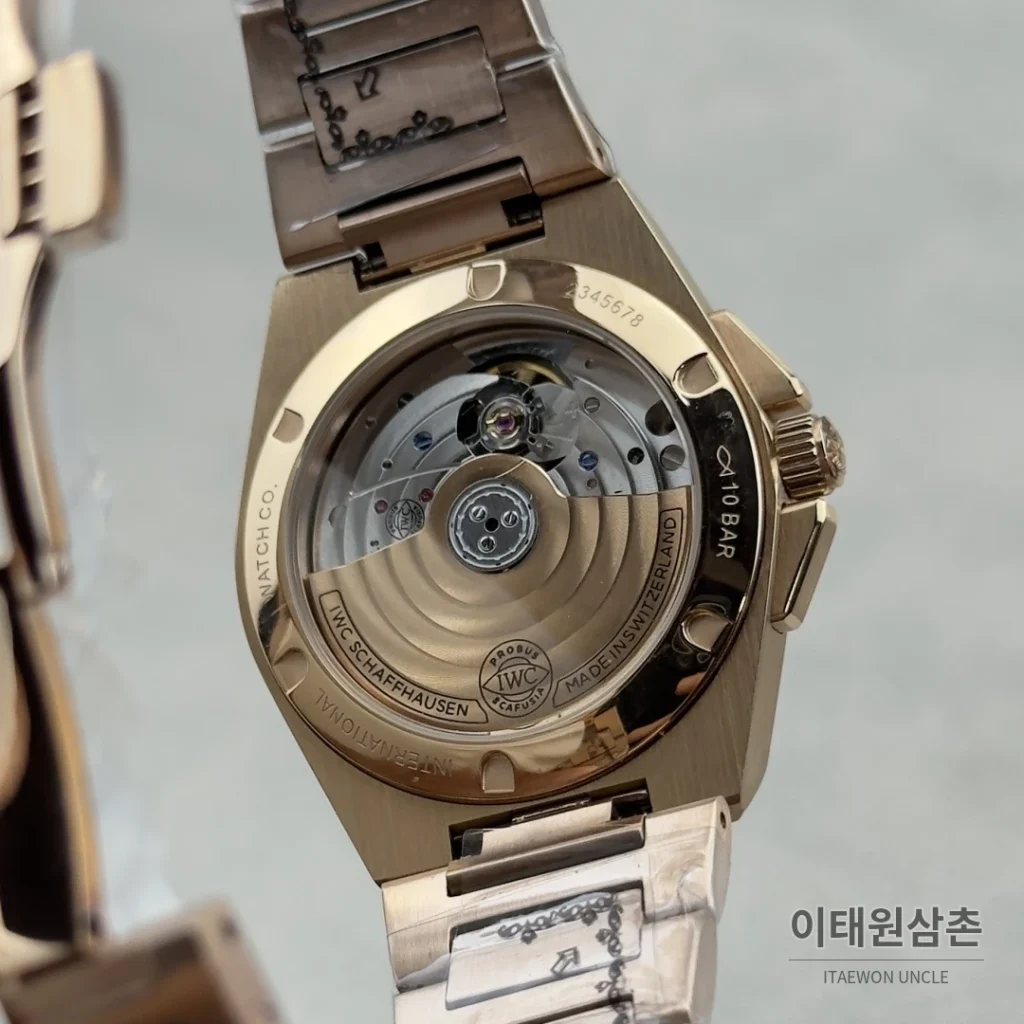 IWC 인제니어 오토매틱 35 다이아몬드베젤 스틸 브레이슬릿 35.1mm 블랙 다이얼 (2)