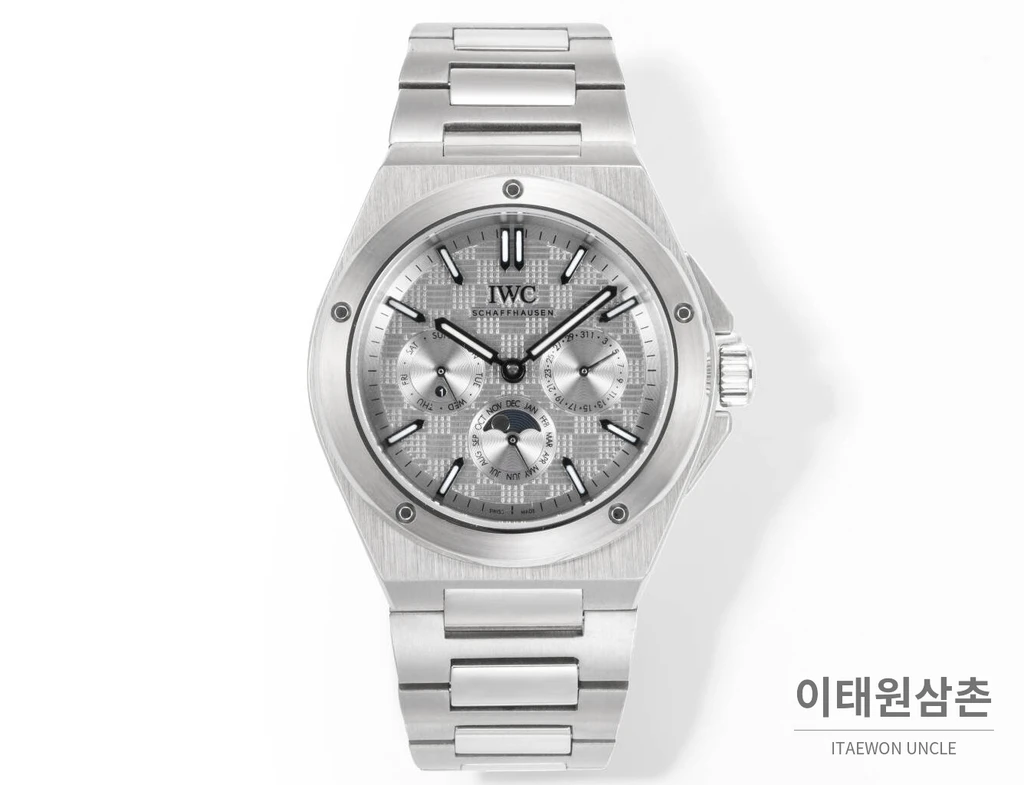 IWC 인제니어 스틸 그리드 그레이다이얼 퍼페추얼 캘린더 41.6mm