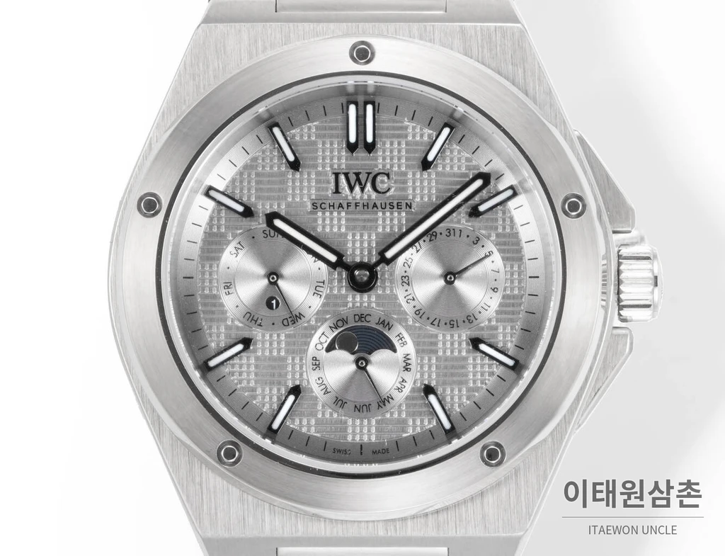 IWC 인제니어 스틸 그리드 그레이다이얼 퍼페추얼 캘린더 41.6mm