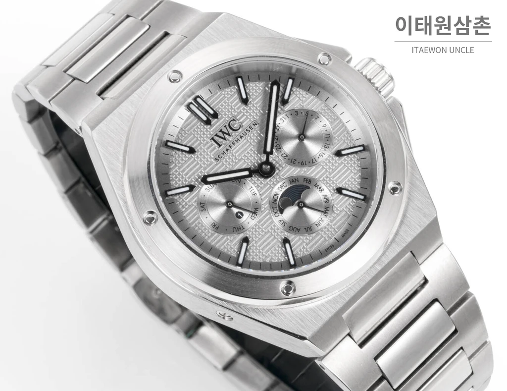 IWC 인제니어 스틸 그리드 그레이다이얼 퍼페추얼 캘린더 41.6mm