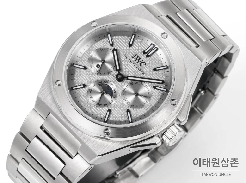IWC 인제니어 스틸 그리드 그레이다이얼 퍼페추얼 캘린더 41.6mm