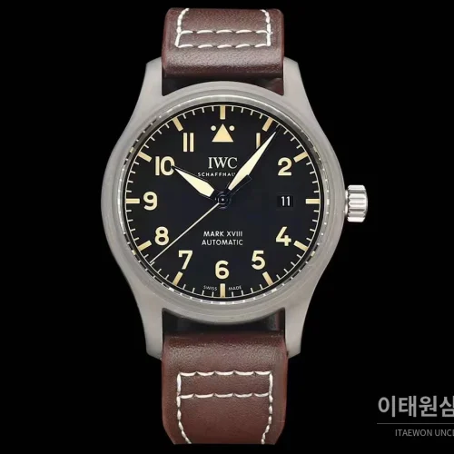 IWC 파일럿 마크18 티타늄 블랙다이얼 오토매틱 40mm