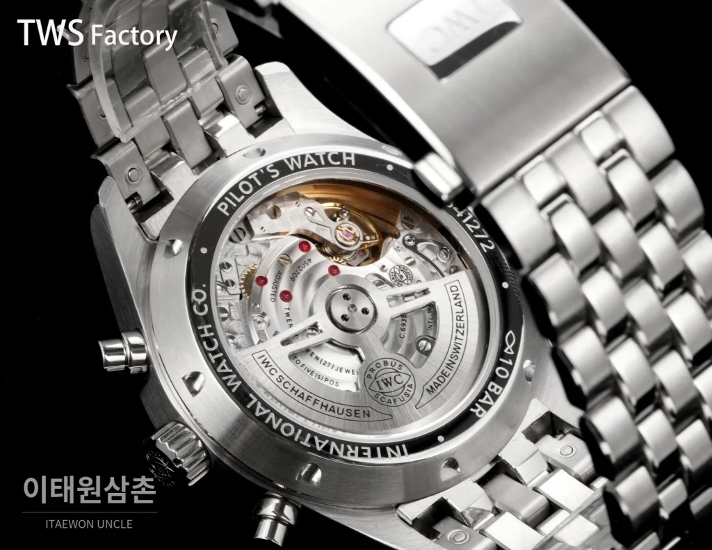 IWC 파일럿 워치 크로노그래프 로렌스 그린다이얼 오토매틱 43mm