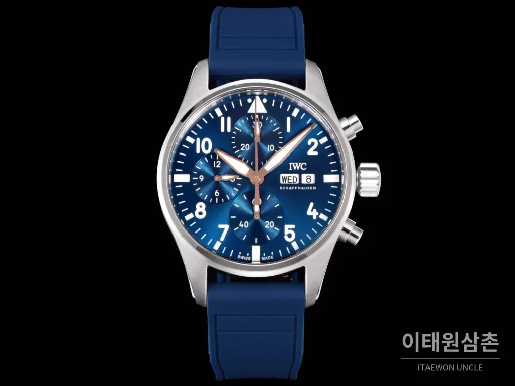 IWC 파일럿 워치 어린왕자 블루다이얼 크로노그래프 오토매틱 41mm