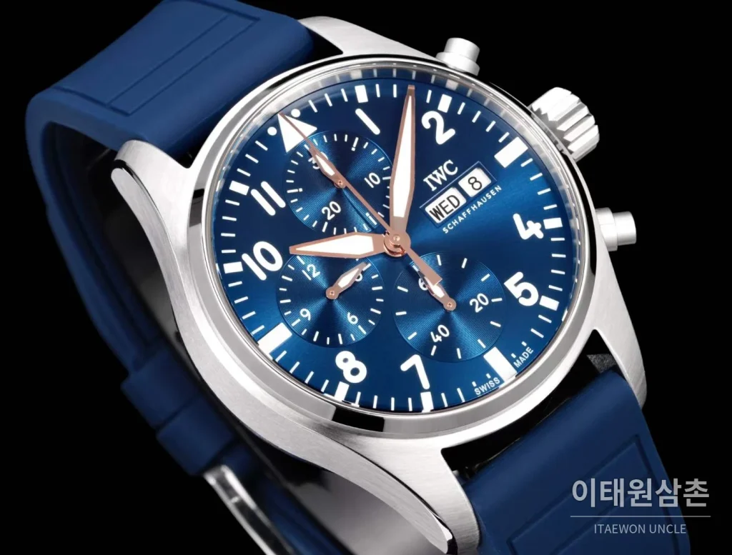 IWC 파일럿 워치 어린왕자 블루다이얼 크로노그래프 오토매틱 41mm