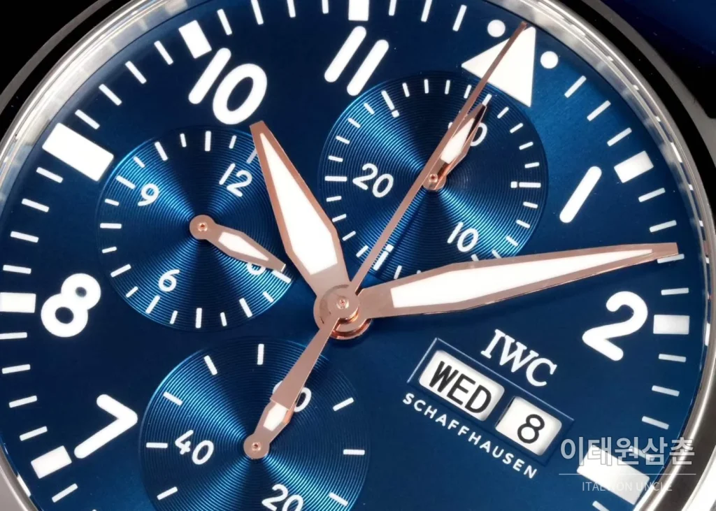 IWC 파일럿 워치 어린왕자 블루다이얼 크로노그래프 오토매틱 41mm