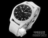 IWC 파일럿 탑건 세라믹 화이트다이얼 크로노그래프 오토매틱 44.5mm 화이트 나일론 스트랩