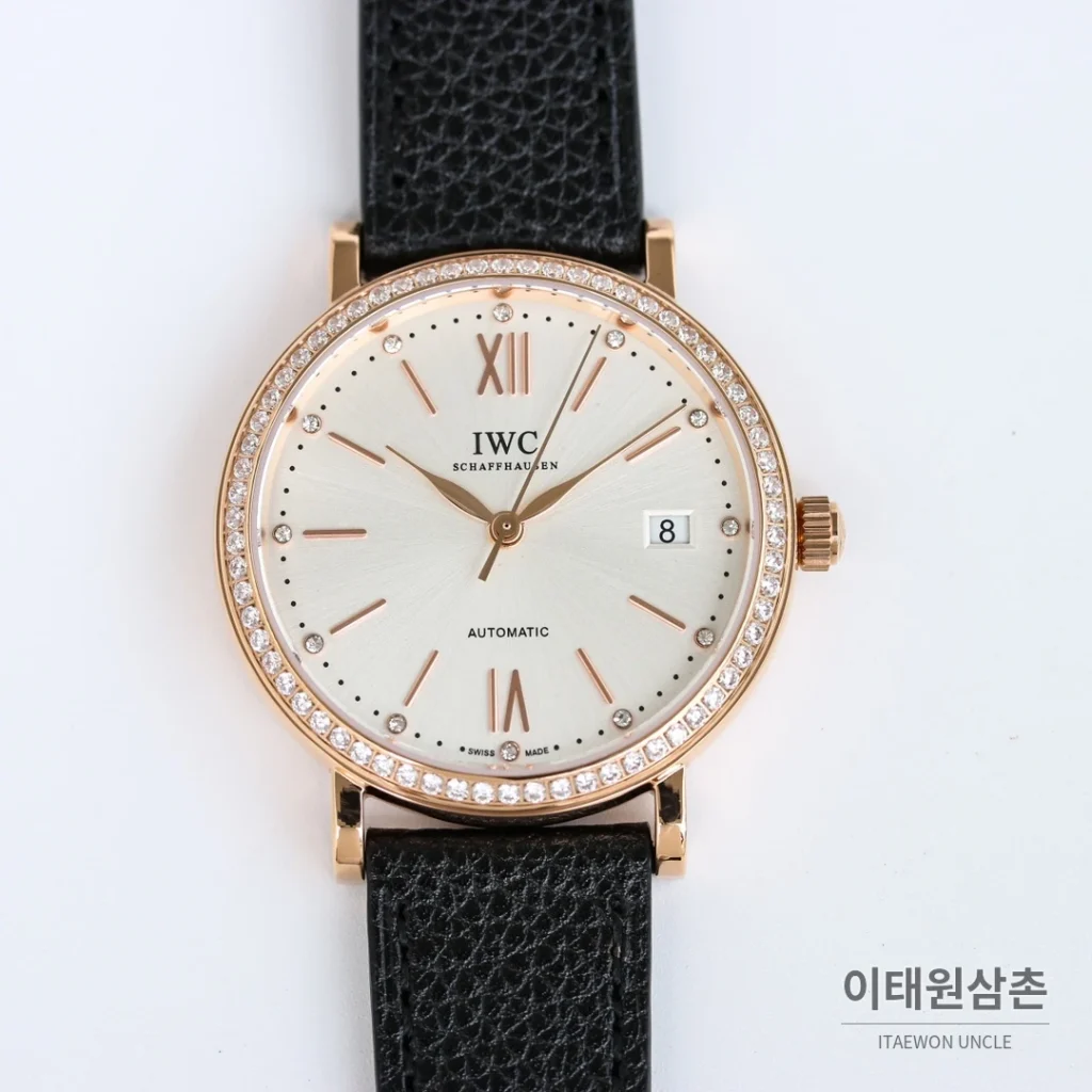 IWC 포르토피노 12다이아 실버다이얼 소가죽 오토매틱 37mm