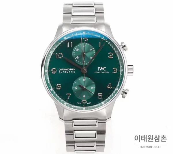 IWC 포르투기저 크로노그래프 스틸 브레이슬릿 오토매틱 41mm 실버 / 블루 (4) IWC 포르투기저 크로노그래프 스틸 브레이슬릿 오토매틱 41mm 실버 / 블루 (4)
