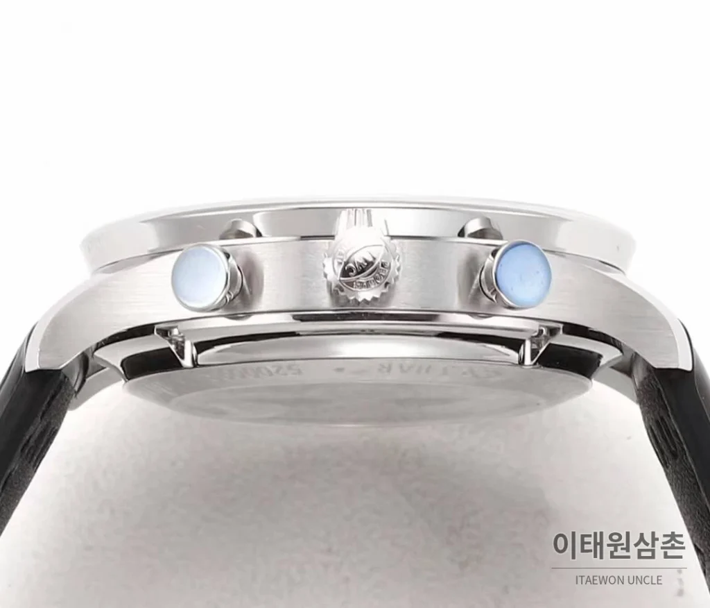 IWC 포르투기저 크로노그래프 스틸 브레이슬릿 오토매틱 41mm 실버 / 블루 (8)