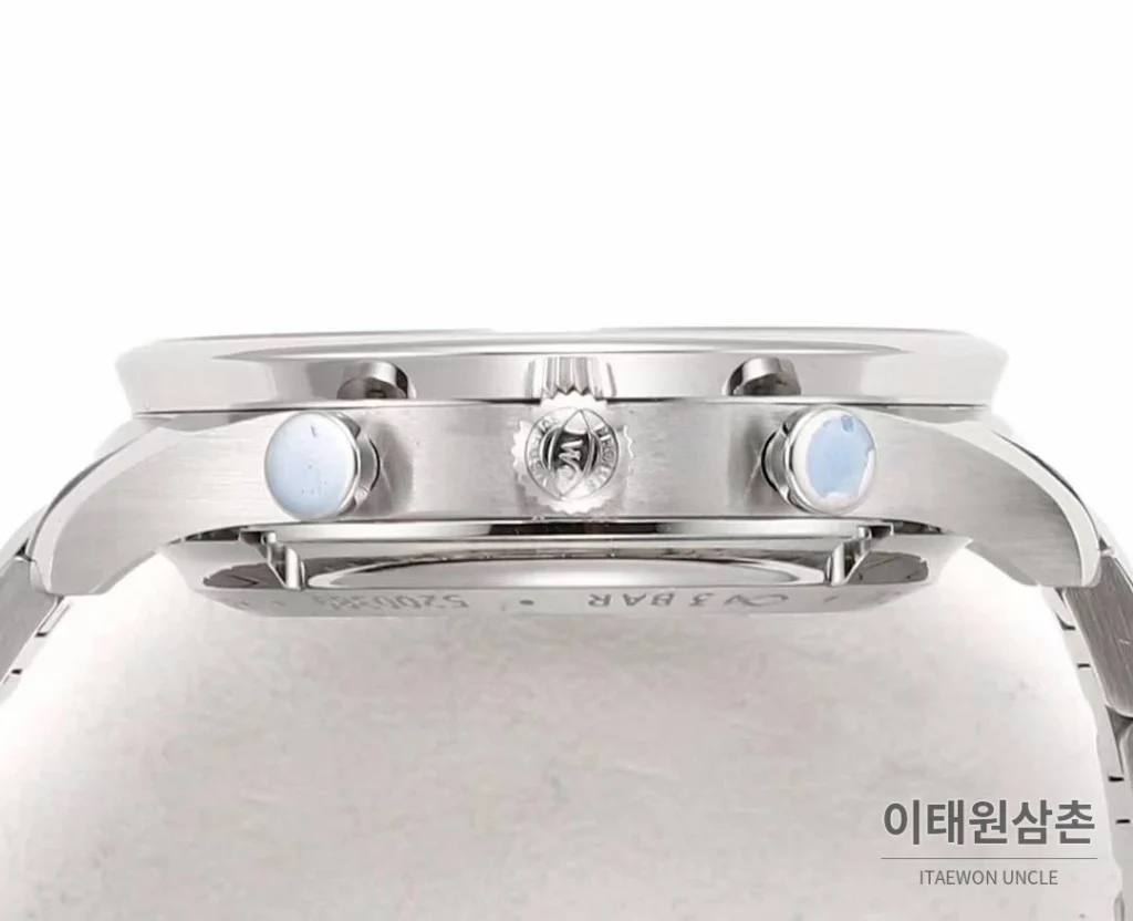 IWC 포르투기저 크로노그래프 스틸 브레이슬릿 오토매틱 41mm 실버 / 블루 (4)