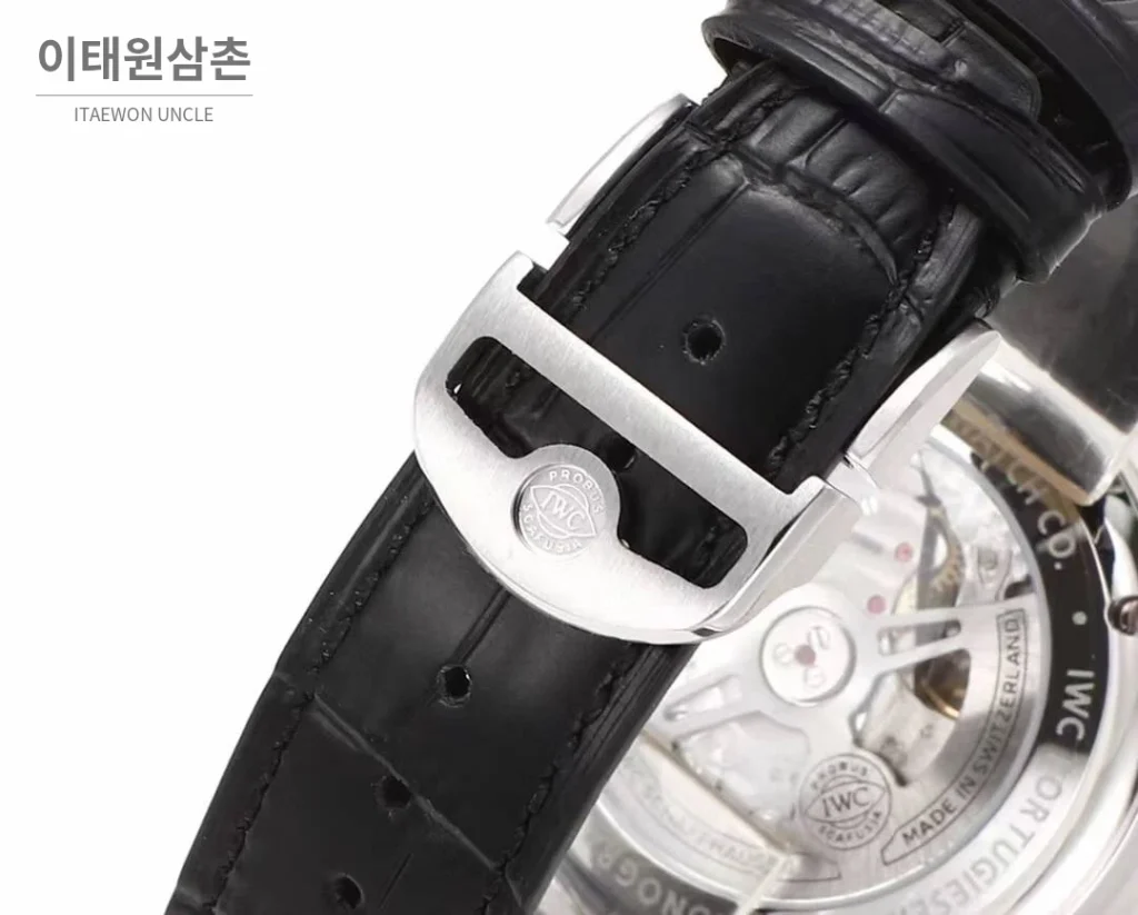 IWC 포르투기저 크로노그래프 스틸 브레이슬릿 오토매틱 41mm 실버 / 블루 (7)