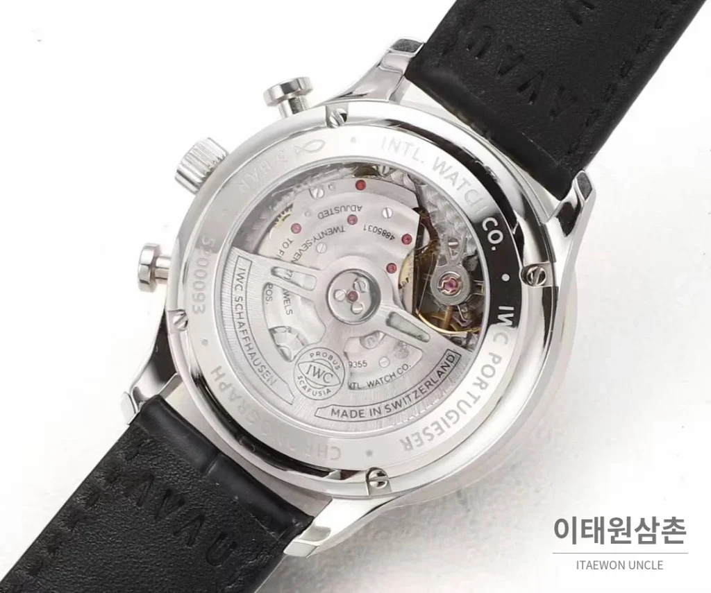 IWC 포르투기저 크로노그래프 스틸 브레이슬릿 오토매틱 41mm 실버 / 블루 (5)