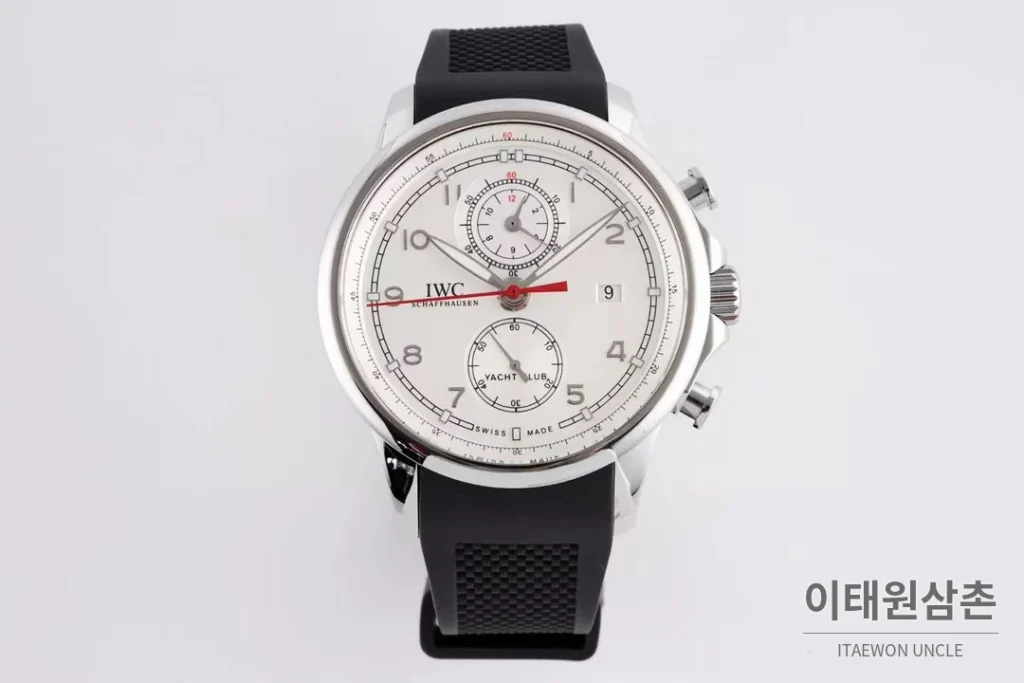 IWC 포르투기저 요트 클럽 크로노그래프 오를레바 에디션 44.6mm IW390704 화이트 다이얼 (2)