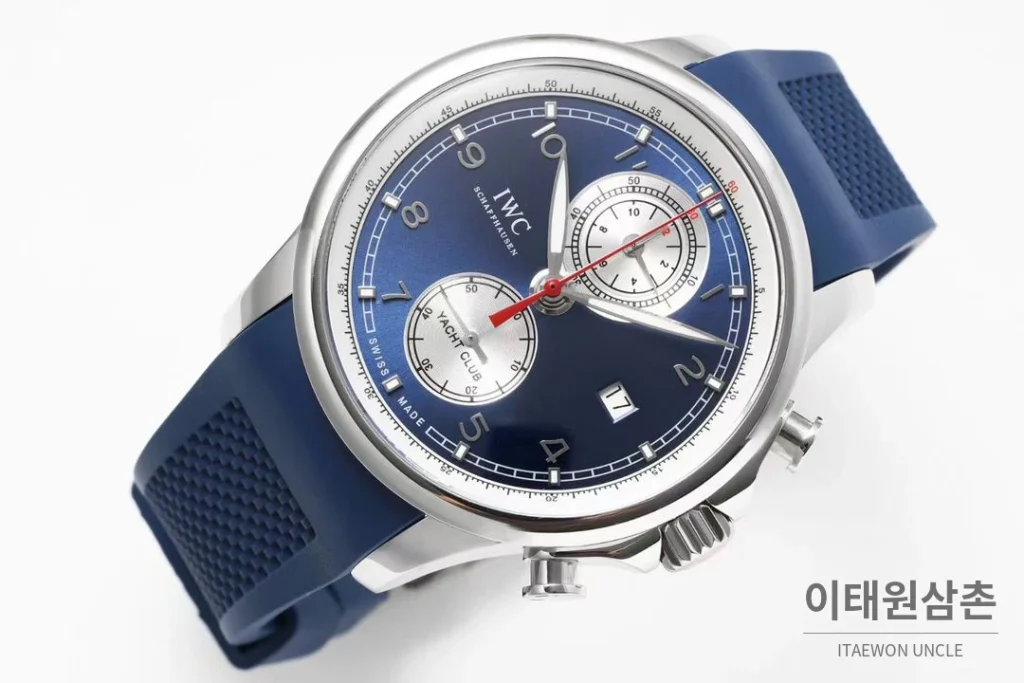 IWC 포르투기저 요트 클럽 크로노그래프 오를레바 에디션 44.6mm IW390704 네이비 다이얼