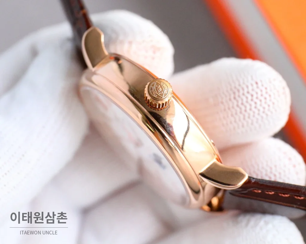 IWC 포르투기저 오토매틱 39mm 블루 다이얼 네이비 가죽 스트랩 로즈골드 베젤