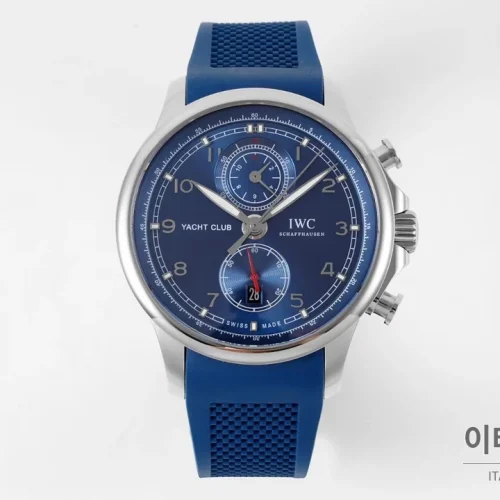 IWC 포르투기저 크로노그래프 오토매틱 45mm 네이비 다이얼 블루 러버 스트랩 IWC 포르투기저 크로노그래프 오토매틱 45mm 네이비 다이얼 블루 러버 스트랩