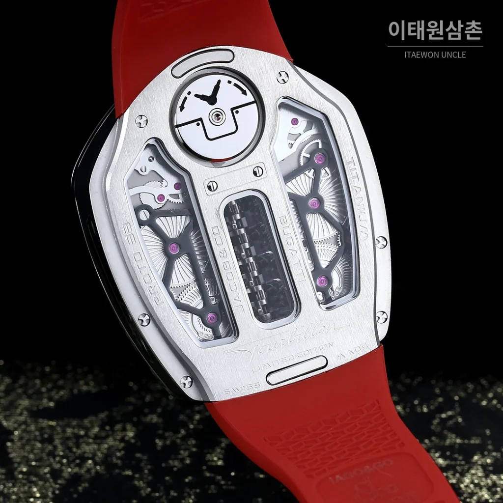 제이콥앤코 부가티 투르비용 W16 엔진 스켈레톤 오토매틱 55mm