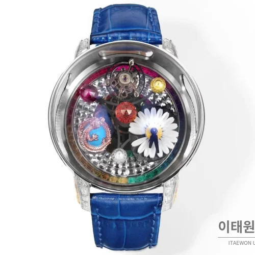 제이콥앤코 지드래곤 데이지 드래곤 더블축 투르비용 47mm 스켈레톤 다이얼 블루 가죽 스트랩 제이콥앤코 지드래곤 데이지 드래곤 더블축 투르비용 47mm 스켈레톤 다이얼 블루 가죽 스트랩