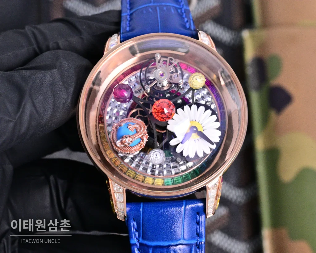 제이콥앤코 지드래곤 로즈골드 다이아몬드 더블축 투르비용 47mm