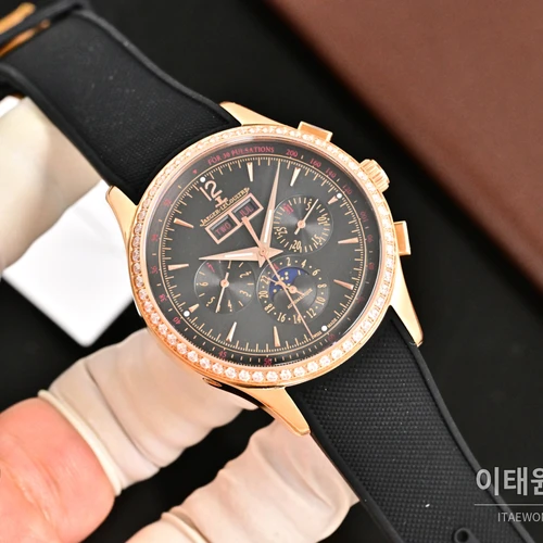 예거르쿨트르 마스터 컨트롤 캘린더 스틸 선레이 다이얼 오토매틱 40mm 실버 다이얼 (2)