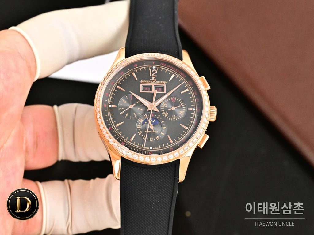 예거르쿨트르 마스터 컨트롤 캘린더 스틸 선레이 다이얼 오토매틱 40mm 실버 다이얼 (2)