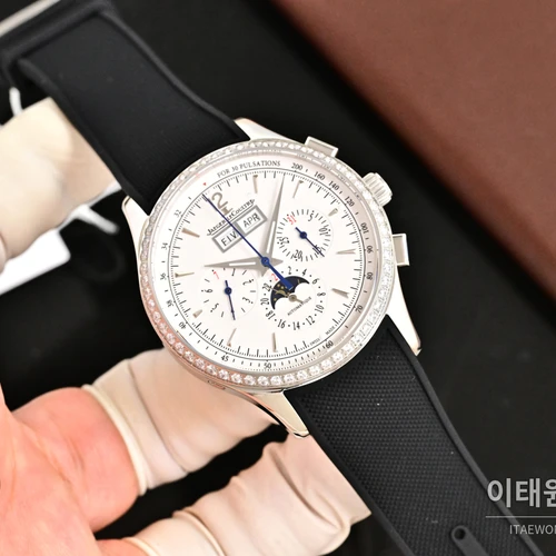 예거르쿨트르 마스터 컨트롤 데이트 스틸 선레이 다이얼 오토매틱 40mm